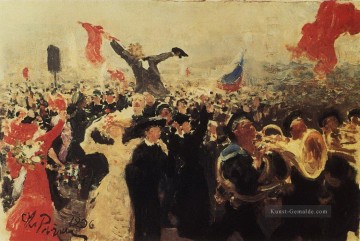 Demonstration am 17 Oktober 1905 Skizze 1906 Ilya Repin Ölgemälde